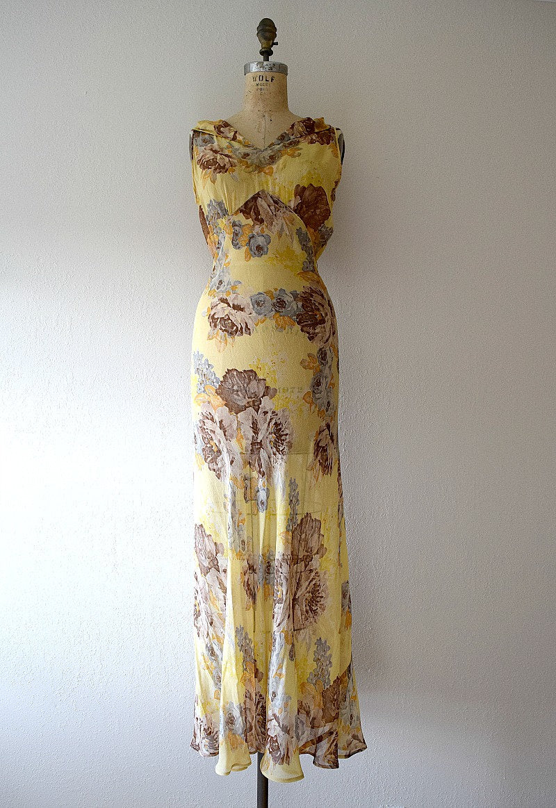 1930s shop chiffon dress