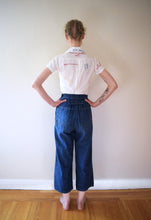 Load image into Gallery viewer, 1940s WAVES jeans . vintage WWII denim pants . 24-25 waist