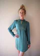 Load image into Gallery viewer, Vintage 1920s green silk satin tunic . size xs to small