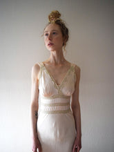 Load image into Gallery viewer, 1930s silk bias cut slip dress . 30s pale pink nightgown . size xxs to xs