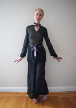 Load image into Gallery viewer, RESERVED . . . Vintage 1930s pajama set . top and pants . size xs