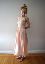 Load image into Gallery viewer, 1930s silk peignoir set . vintage 30s slip and robe . size xs to small