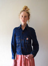 Load image into Gallery viewer, 1950s denim jacket . vintage Tuf Nut jacket . size xs to s