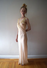 Load image into Gallery viewer, 1930s bias cut silk slip . vintage 30s gown . size small to medium