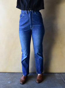 1940s 1950s Lady Lee Rider jeans . vintage red line selvedge denim . 26 waist