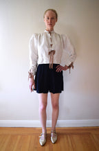 Load image into Gallery viewer, RESERVED . Antique 1890s blouse . mutton sleeve top . size xs to small