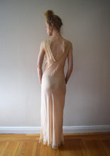 Load image into Gallery viewer, 1930s bias cut silk slip . vintage 30s gown . size small to medium