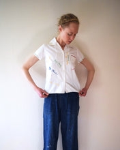 Load image into Gallery viewer, 1930s 1940s signature blouse . autograph top shirt . size xxs to xs