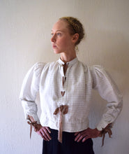 Load image into Gallery viewer, RESERVED . Antique 1890s blouse . mutton sleeve top . size xs to small