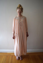 Load image into Gallery viewer, 1930s silk peignoir set . vintage 30s slip and robe . size xs to small