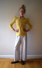 Load image into Gallery viewer, 1930s yellow sweater . vintage 30s wool knit . size xs to small