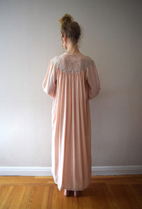 1930s silk peignoir set . vintage 30s slip and robe . size xs to small