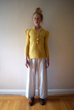 Load image into Gallery viewer, 1930s yellow sweater . vintage 30s wool knit . size xs to small