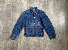 Load image into Gallery viewer, 1950s denim jacket . vintage Tuf Nut jacket . size xs to s