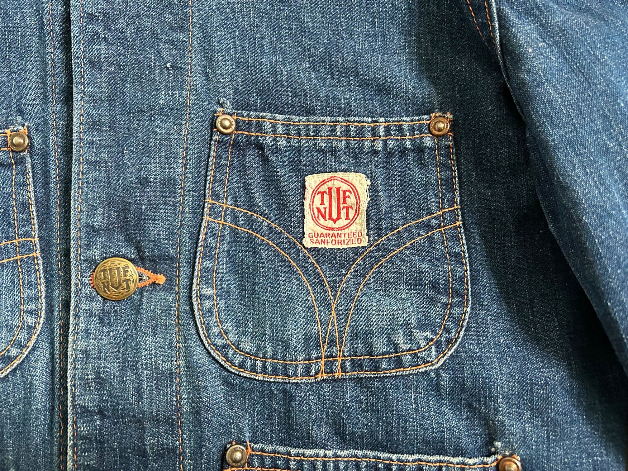 1940s 1950s Tuf Nut denim jacket . vintage denim . size xs to s