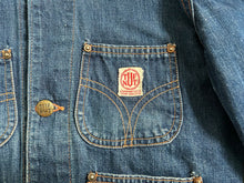 Load image into Gallery viewer, 1950s denim jacket . vintage Tuf Nut jacket . size xs to s