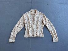 Load image into Gallery viewer, Antique calico blouse . 1880s 1890s print bodice . size xs to small