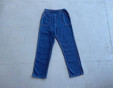 Load image into Gallery viewer, 1950s side zip jeans . vintage dark denim . 25-26 waist