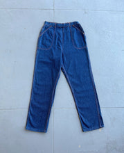 Load image into Gallery viewer, 1950s side zip jeans . vintage dark denim . 25-26 waist