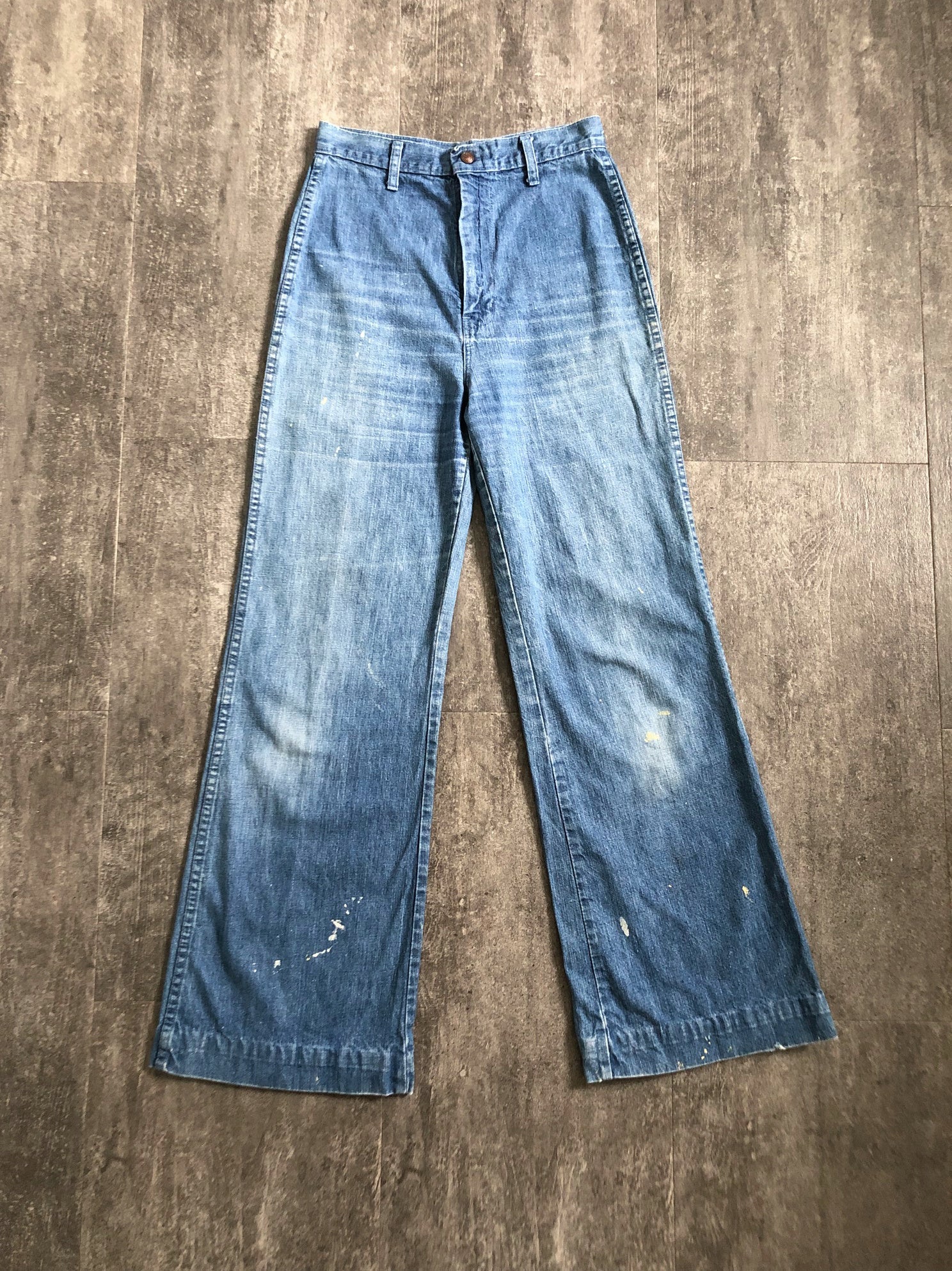 1970s saddleback jeans . vintage denim . 27 waist – bluefennel