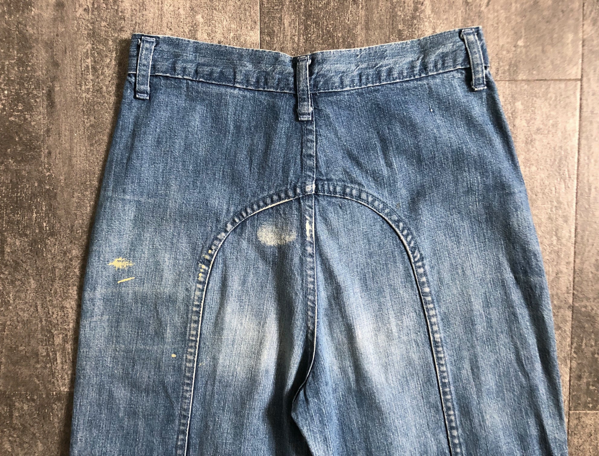 1970s saddleback jeans . vintage denim . 27 waist – bluefennel