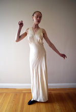 Load image into Gallery viewer, 1930s silk slip dress . vintage 30s nightgown . size small