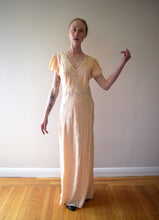 Load image into Gallery viewer, 1930s silk jacquard slip dress . 30s gown . size small to medium