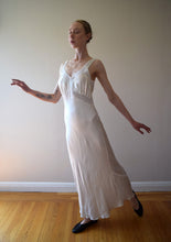 Load image into Gallery viewer, 1940s satin slip dress . vintage satin bias cut gown . size xs to medium