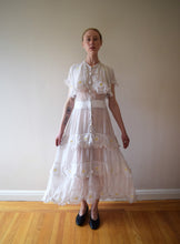 Load image into Gallery viewer, Antique Edwardian 1910s embroidered dress . size xs to small