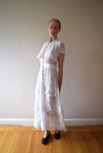 Load image into Gallery viewer, Antique Edwardian 1910s embroidered dress . size xs to small