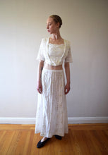 Load image into Gallery viewer, Antique Edwardian dress set . 1900s floral print dress . size xs to s/m