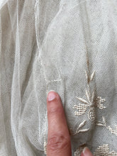 Load image into Gallery viewer, Antique 1910s embroidered net dress . vintage wedding dress . size xs to small