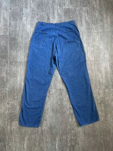 1950s side zip jeans . vintage 50s denim . 33 waist