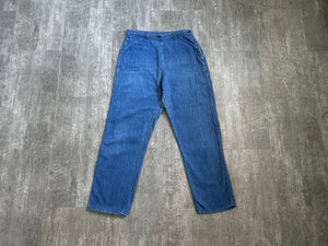 1950s side zip jeans . vintage 50s denim . 33 waist