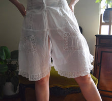 Load image into Gallery viewer, Antique combination . 1910s step-in romper . size xs to small