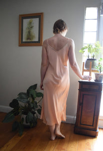 1930s silk and lace slip dress . size small to m/l