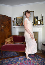 Load image into Gallery viewer, 1920s silk chiffon and lace chemise dress . size small to m/l