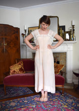 Load image into Gallery viewer, 1920s silk chiffon and lace chemise dress . size small to m/l