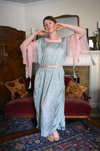 Load image into Gallery viewer, 1910s 1920s dressing gown . silk boudoir peignoir robe . flexible size