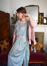 Load image into Gallery viewer, 1910s 1920s dressing gown . silk boudoir peignoir robe . flexible size