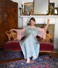 Load image into Gallery viewer, 1910s 1920s dressing gown . silk boudoir peignoir robe . flexible size