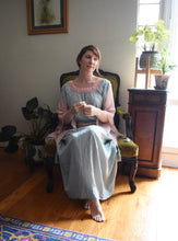 Load image into Gallery viewer, 1910s 1920s dressing gown . silk boudoir peignoir robe . flexible size