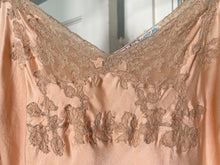 Load image into Gallery viewer, 1930s silk and lace slip dress . size small to m/l