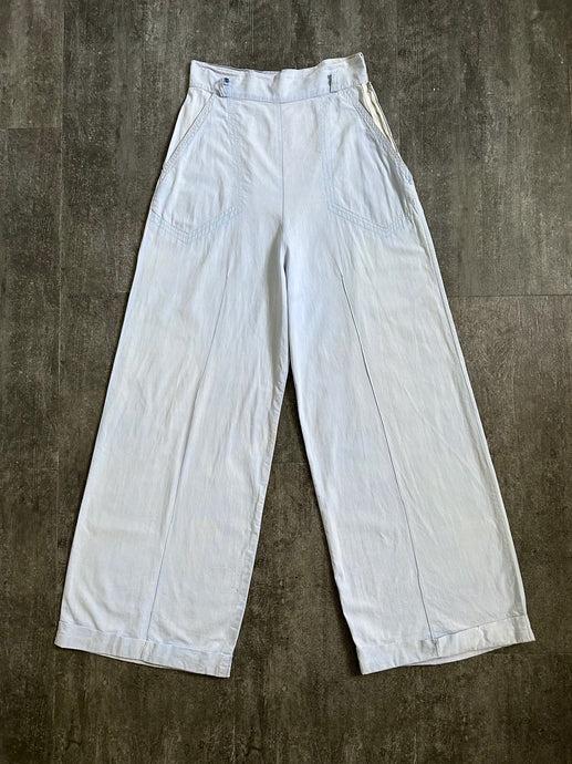 Late 1930s sportswear pants . vintage 30s pants . 25-26 waist