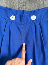 Load image into Gallery viewer, 1930s blue sportswear pants . beach pajama pants . 32-33 waist