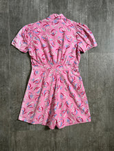 Load image into Gallery viewer, 1930s 1940s playsuit . vintage ribbon print romper . size s to m