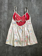 Load image into Gallery viewer, 1930s satin swimsuit . 30s floral bow print playsuit . size medium