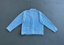 Load image into Gallery viewer, 1950s terry cloth cardigan . blue 40s 50s sportswear . size small to m/l