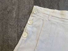 Load image into Gallery viewer, 1930s ivory shorts . vintage side button shorts . size xs to small