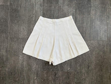 Load image into Gallery viewer, 1930s ivory shorts . vintage side button shorts . size xs to small